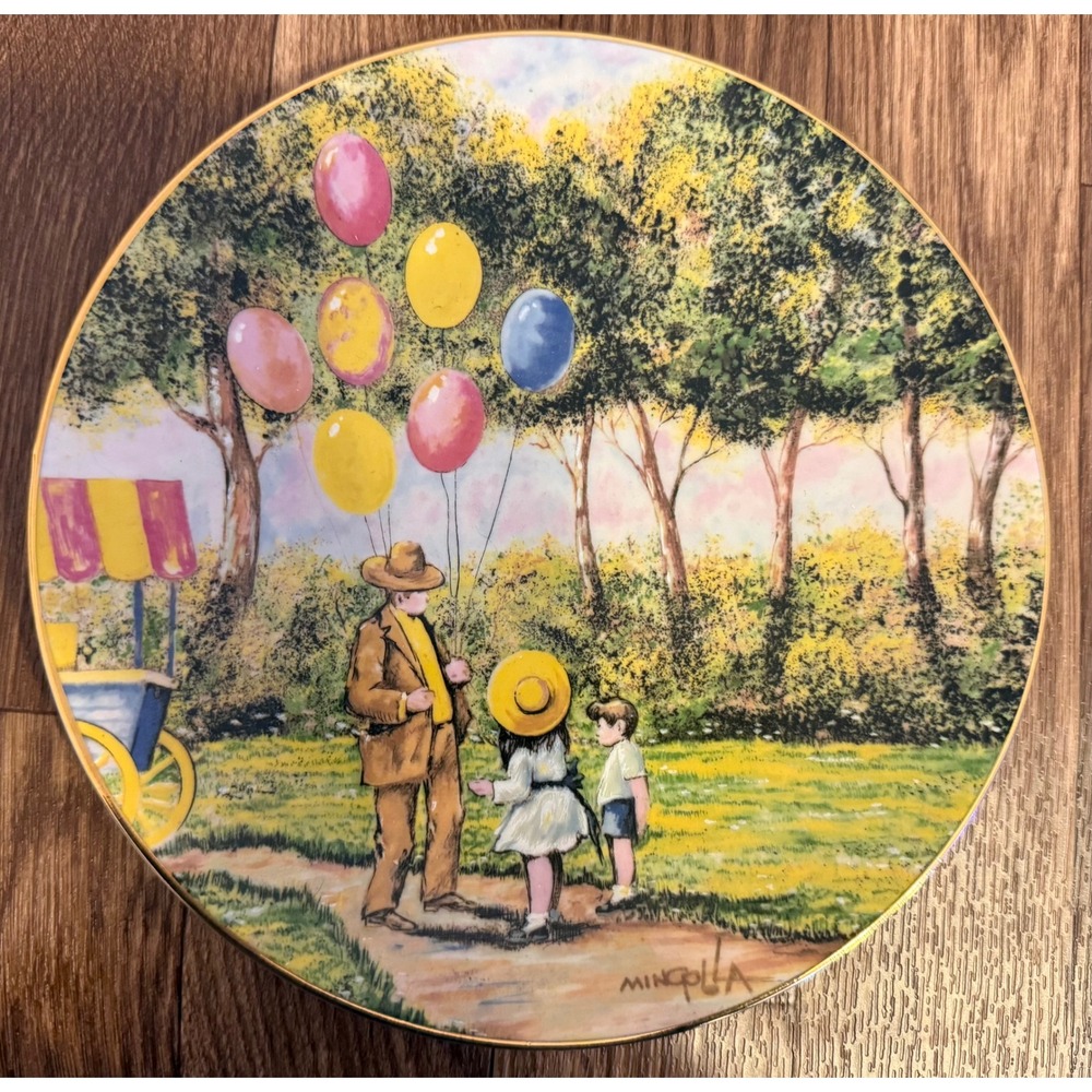 Dominic Mingolla The Balloon Man Collector Plate 1979 Calhoun Society Vintage 9"